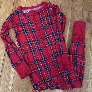 Little Sleepies Red Plaid Zippie 18-24 month